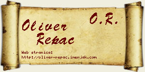 Oliver Repac vizit kartica